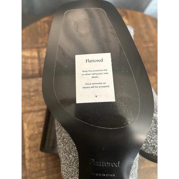 Flattered Women’s Silver Glitter Margret Textile Ankle Boots Size 37 US 7 - Picture 10 of 16